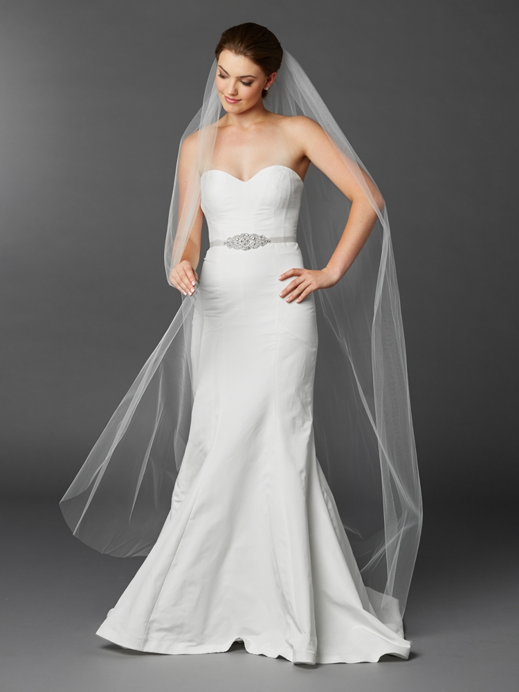 Top Selling Fingertip Length One Layer Cut Edge Wedding Veil - Mariell  Bridal Jewelry & Wedding Accessories