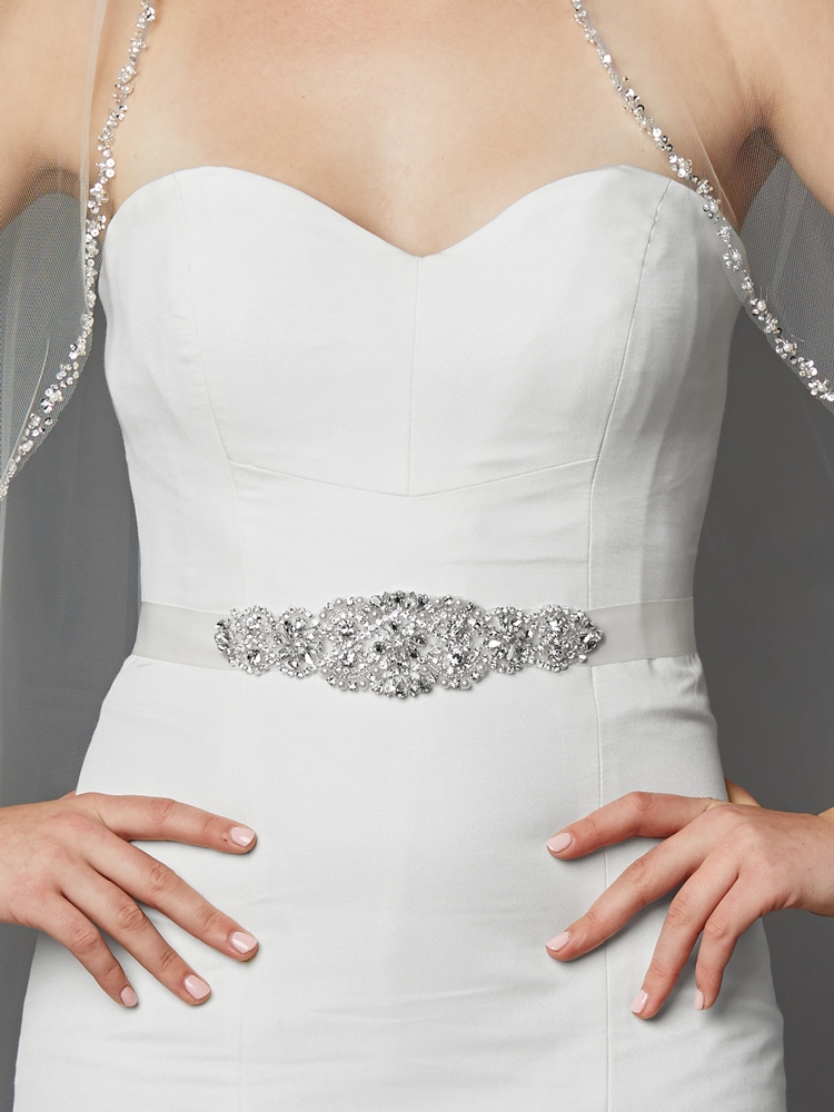 Luxurious Crystal and Pearl Applique Bridal Belts or Sash - Mariell Bridal  Jewelry & Wedding Accessories
