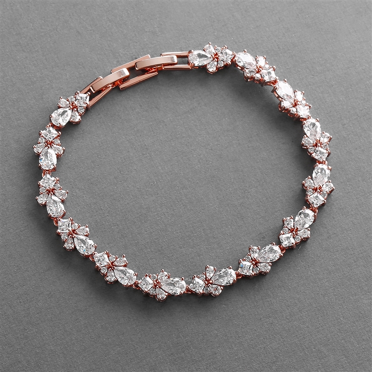 Rose gold sale cubic zirconia bracelet