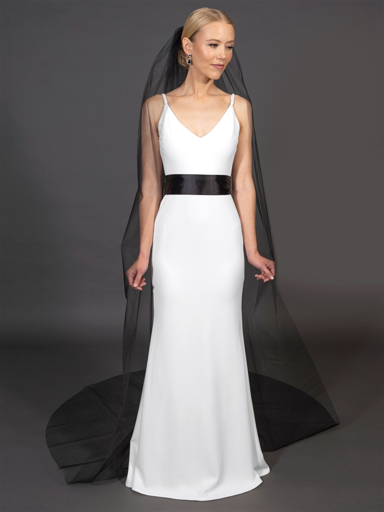 Black wedding hotsell cathedral veil