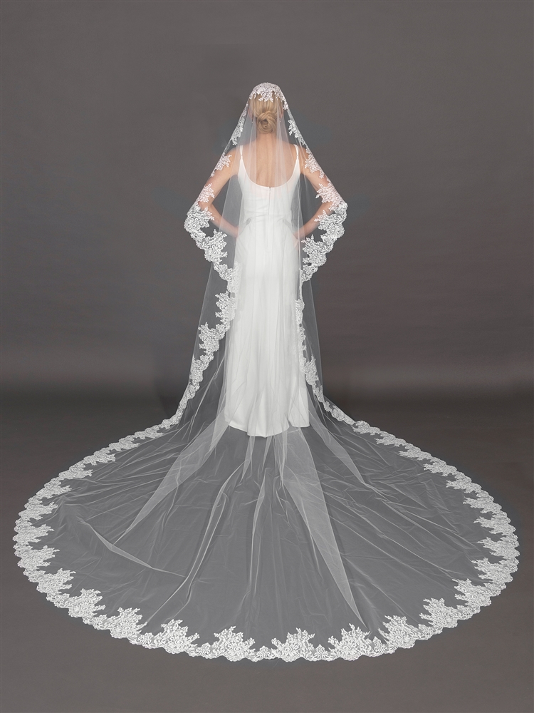 Stunning Lace Edge Cathedral outlets Veil