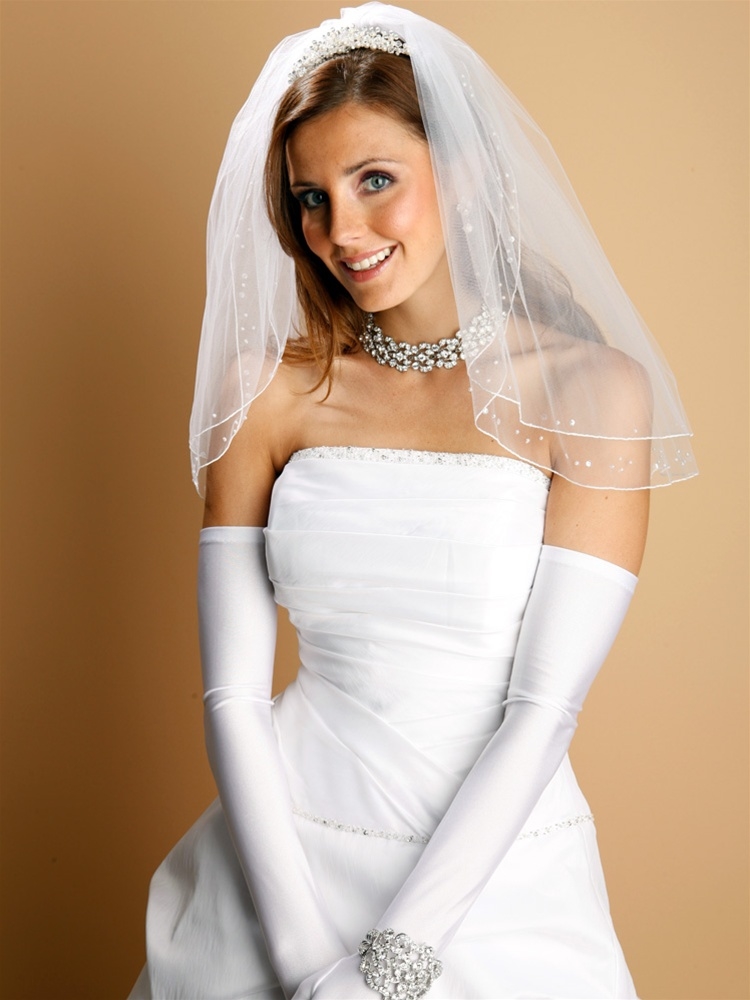 Satin wedding deals gloves